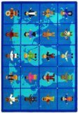 Joy Carpets Kid Essentials Early Childhood Reach Across The World Rug Multicolored 5'4 x 7'8 [並行輸入品]
