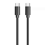 USB Type C ケーブル PD対応 100W/5A 急速充電 USB C to C ケーブル 高耐久PVC素材 Type C to Type C ケーブル Android各種機器等対応 (ブラック, 1M)