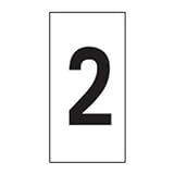 数字ステッカー 数字-2(大) 80×40mm 1種10枚1組 224202