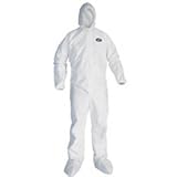 Kleenguard ® a20通気性パーティクル保護Coveralls – XXXL Kleenguardホワイトカバーオールジッパーフロント