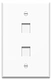 On-Q/Legrand WP3302-WH-10 2 Port Contractor Oversized Wall Plate (Pack of 10), White [並行輸入品]