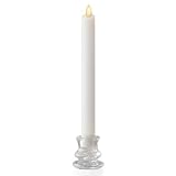 Luminara Flameless Candle Classic Taper Unscented Wax-Dipped 8in. White [並行輸入品]
