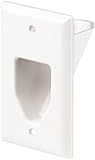 Eaton 35 m1 W-sp-l 1-gang Recessedマルチメディアケーブル壁プレート、ホワイト