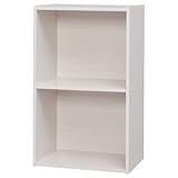 （まとめ） アイリスオーヤマ カラーボックス（CBボックス） A4・2段 W415×H680mm オフホワイト CX-2F-OW 1台 【×2セット】