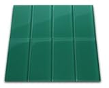 エメラルドガラス地下鉄タイル3 " x 6 "サンプル