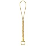 [大王製作所] 金具付根付紐 ストラップ 金具 お守り紐 銀糸 根付紐 ゴールド丸カン ゴールドストラップ 50本入 約8cm 金糸 NDX-GD