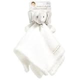 Blankets and Beyond White Elephant Baby Security Blanket Plush by Blankets and Beyond