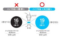 三栄水栓 【吐水口の下にスペースが出来るパイプ】 腰高上向パイプ PA23J-61X-19