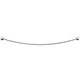 Gatco 826 Curved Shower Rod, Satin Nickel [並行輸入品]