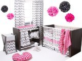 Ikat Pink/Grey 4 Crib Set with 2 Muslin Blankets by Bacati