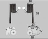 LIXIL部品 窓・サッシ用部品 戸車 網戸：戸車・振れ止め(テラス:2枚建て)[ABYT521] ブラック[ABYT521]