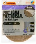 Thermwell l342bh Foam Weathersealテープ、3 / 4 W X 1 / 4-in。T X 17-ft。 24 L342BH
