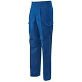 ワンタックカーゴパンツ 制電ソフトツイル ブルー ウエスト85cm