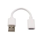 XIAHIOPT USB2.0 - メス延長ケーブル USB Cケーブル USBデバイス接続 480Mbps データ伝送ワイヤ、ホワイト。
