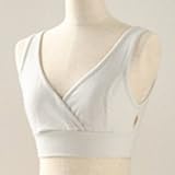 【日本助産師会推奨品】授乳用ブラジャー　モーハウスブラ・バイリーン仕様　（ライトグレー/Mサイズ/モーブラ/ハーフトップブラ/クロスオープンブラ）