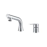 SANEI(サンエイ) シングルスプレー混合栓 ホース引出式1.1m 水流切替 高さUP 角丸デザイン 一般地用 K3720EJ 洗面台 蛇口 洗髪用 省エネ