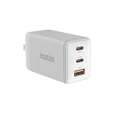 imation PD 65W AC充電器 3ポート（USB-C x2、USB-A x1）GaN II採用 折りたたみ式プラグ 急速充電対応 ACアダプター PSE技術基準適合 PPS PD3.0 QC3.0 iPhone15 / 15 plus/15pro/15 Pro max/Android/MacBook対応(ホワイト)