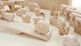 楽しい　木のおもちゃ　森のシーソー　森のどうぶつの積木　14pcs