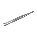 トラスコ中山:TRUSCO 耐酸耐磁ピンセット 150mm 斜型 573-SA 型式:573-SA