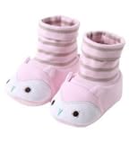 ローズイノベーション コットン ベビーシューズ かわいい デザイン 軽量 柔かい 男の子 女の子 キッズシューズ プレゼントに 選べるカラー 全3色 (12, ピンク)