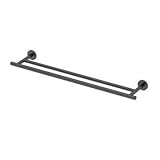 Gatco 4244MX Latitude II 24" Double Towel Bar, Matte Black [並行輸入品]