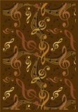 Joy Carpets Kid Essentials Music & Special Needs Virtuoso Rug, Brown, 5'4" x 7'8" [並行輸入品]