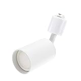 ダクトレール用スポットライト シリンダータイプ GU10口金 LED電球6W電球色付き ホワイト(1個)
