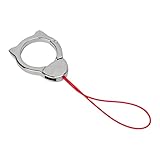 prendre リング ストラップ スマホ ホールド ねこ 耳 落下防止 フィンガー リング 落下防止 スマートフォン 携帯ストラップ 合金 （レッド） PR-RINGSTRAP20-RD