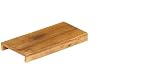 WOODPRO つっぱり棒用 古材棚板 カバー 幅35cm 奥行20cm 高さ5cm 屋内用薄茶（うすちゃ） 足場板 トイレ 洗面所 玄関 収納 賃貸 つっぱり棚 受注生産