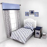 Elephants Blue/Grey 4 pc Toddler Bedding Set by Bacati