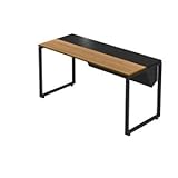 Garage NSフラップタイプ 幅140cm 奥行60cm メラミン仕様 NS-F146HM 濃木目/ブラック