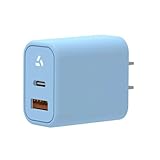 QISI AC充電器 30W 急速充電 type c usb a２ポート QC3.0 PD対応 超コンセント USB C コンセント ACアダプター Type C USB充電器 充電器 タイプc USB 携帯充電器 コンパクト 海外対応 PSE認証済み 充電器 iPhone Android 兼用 (30W2P-ブルー)