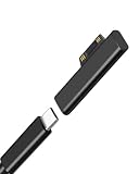 Type-C to Surface PD 対応 充電アダプタ 充電器 充電アダプター 変換 コネクタ 充電ケーブル 15V/3A PD出力をサポート 65W(45W未満の電源やモバイル電源には対応していません)[YAJOJO] Surface Pro7/Pro6/Pro5/Pro4/Por3/Laptop3/2/1/Book2/Book1/Go 対応 充電アダプター 充電保護