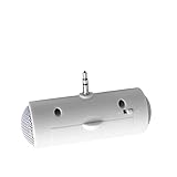 ミニスピーカー 3.5mmジャックステレオ 小型スピーカー ポータブルスピーカー スマホ スピーカー PC/携帯/MP3/MP4用 スピーカー 直接挿入型 ホワイト 3.5mmコネクター 1個入