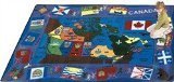 Joy Carpets Kid Essentials Geography & Environment Flags of Canada Rug Multicolored 5'4 x 7'8 [並行輸入品