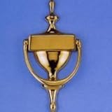 MINTCRAFT HR4004PB Door Knocker, 7-Inch, Solid Brass [並行輸入品]