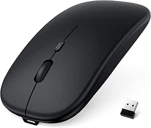 マウス Bluetooth【2026新仕様・超薄型・静音設計】ワイヤレスマウス 無線 Bluetooth5.3 2.4GHz 2WAY接続 USBレシーバー付き 小型 薄型 光学式 高精度 Type-C充電式 左右対称 コンパクト 3段階DPI切替