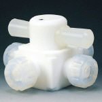 フロンケミカル 四方バルブ圧入型 12φ NR0005-04 (734-4112) 《チューブ継手》