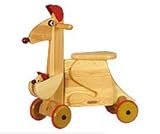 木製乗用玩具 Janoschik Kangaroo nature with baby