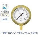 タスコ 圧力計 G1／4インチ 下出し 75φ つば付 TA148-250