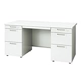 プラス 両袖机 RJ-147D-33 WH ホワイト