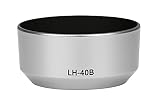 NinoLite LH-40B 、M.ZUIKO DIGITAL 45mm F1.8 用レンズフード、フード逆装着取付可能、フード装着したままでレンズにフィルターやレンズキャップ取付可能