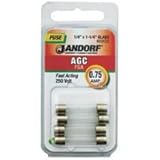 ヒューズAGC .75 A Fast Acting