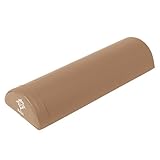 [Ms. RAJA] ハーフカット ヨガポール 50㎝ PUレザー カバー ストレッチ用 ハーフ ポール (マロン)