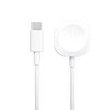 ナイロン充電ケーブル 対応 充電器, アップルウォッチ 磁気充電器 急速充電器 Series9/8/7/6/5/4/3/2/1/SE/Ultra 対応 USB-C (ホワイト)