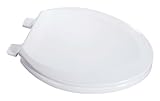 LDR 050 2044WT Beveled Elongated Deluxe Wood Toilet Seat, White by LDR Industries