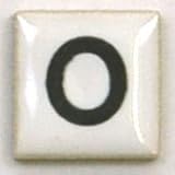 15ミリ角アルファベットタイル【N～Z】約15×15×厚さ4mm／1個売り O