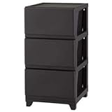 JEJ 収納ケース ダークブラウン 3段 デコニー シーヴォ 107297