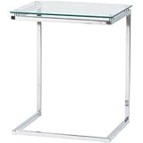 サイドテーブル スチール/強化ガラス製(ガラス天板) PT-15CL クリア