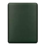 Comfyable スリムノートパソコンスリーブ 15'' MacBook Air 15インチ M5 2026 A3448 M4 2025 A3241 M3 2024 A3114 & M2 2023 A2941, に対応 フェイクレザー 保護 15インチ Macカバーケース, グリーン